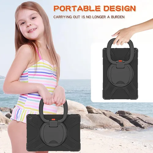 Vista 5 de Funda portátil de rotación de 360° para tablet Fire HD 10 y 10 Plus