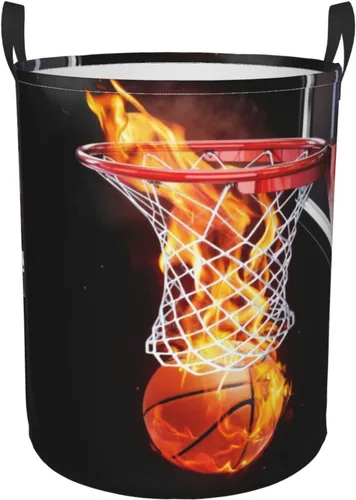 Vista 13 de Cestas de almacenamiento deportivas geniales y plegables para niños y hombres, cestas de almacenamiento grandes para ropa sucia de baloncesto