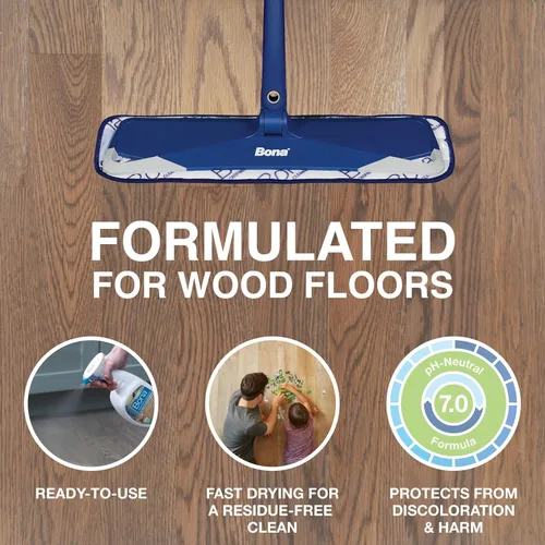 Vista 4 de Bona PowerPlus Hardwood Floor Deep Cleaner Spray - 32 fl oz - Refillable