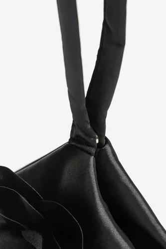 Vista 6 de BABEYOND Bolsos de mano para mujer, bolsos de noche de satén con flores, bolso de pulsera elegante para fiestas, uso diario, boda