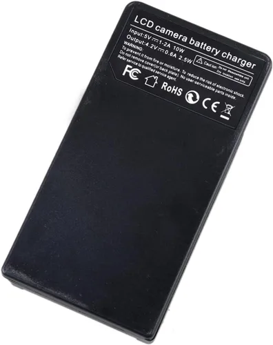 Vista 4 de Cargador de batería micro USB LCD para cámara digital Canon PowerShot SX40 HS, SX50 HS, SX60 HS, SX40HS, SX50HS, SX60HS