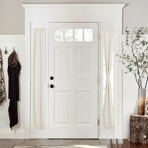 Vista 53 de PONY DANCE Persianas para puertas – Paneles opacos para tratamiento de ventanas, cortinas sólidas de alta resistencia con bolsillo para barra