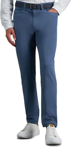 Vista 8 de Haggar - Pantalón deportivo de viaje para hombre, ajuste recto, 5 bolsillos, elástico, casual, con tecnología Performance