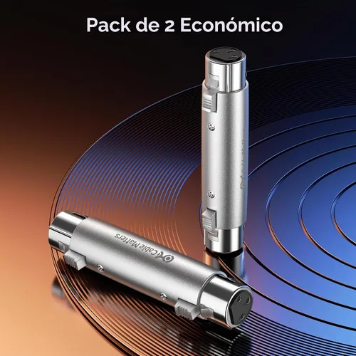 Vista 6 de Cable Matters Paquete de 2 adaptadores de cambio de género XLR a XLR, hembra a hembra