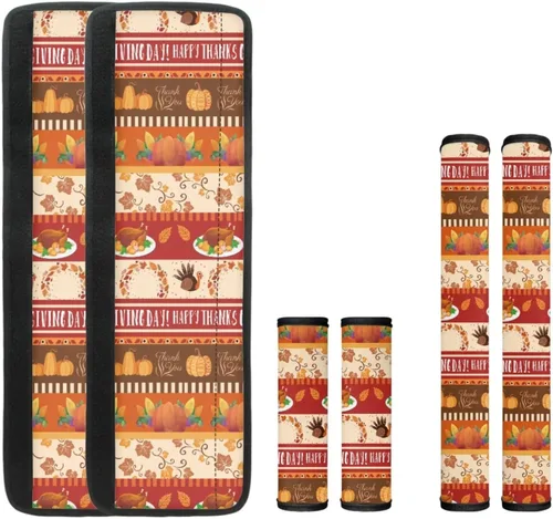 Vista 34 de 6 fundas para manija de puerta de refrigerador de Acción de Gracias, cubierta de manija de nevera de otoño, hoja de arce, protector de manija