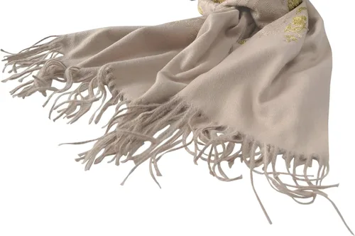Vista 4 de Urban CoCo Chal Bordado con Borlas de Tamaño Grande para Mujer, Bufanda de Mujer