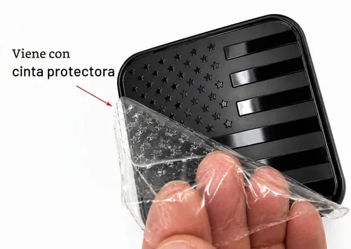 Vista 3 de Tapón de enganche de bandera negra estadounidense de 2 pulgadas Resistente a la intemperie, apto para lavado de coches, se adapta a receptor de 2