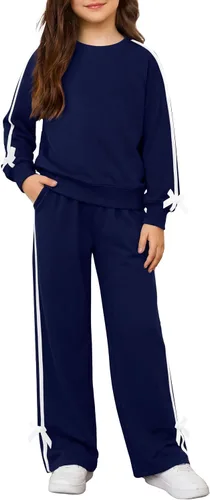 Vista 12 de Arshiner Conjuntos de 2 piezas para niñas, camisas de manga larga y Negro