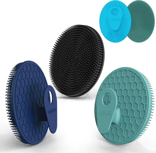 Vista 24 de INNERNEED Cepillo de ducha de silicona suave de grado alimenticio, negro+