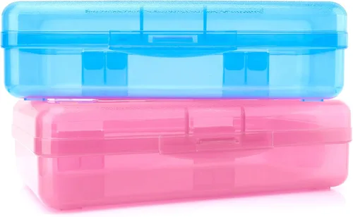 Vista 7 de Estuche para lápices, caja para lápices, estuche transparente para lápices, paquete de 3 estuches de plástico para lápices, estuche para lápices