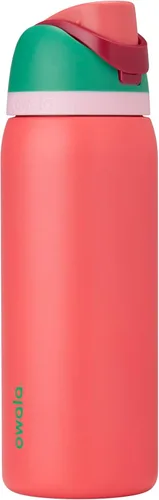 Vista 53 de Owala FreeSip - Acero inoxidable - 32 oz - Morado/Azul (pistas de esquí de los años 80)