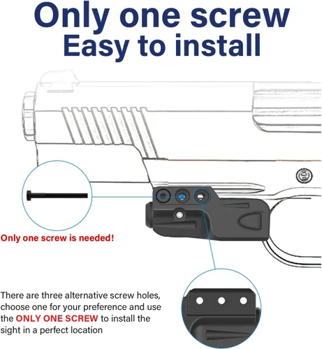 Vista 7 de SOLOFISH Green/Red/Blue Laser Sight for Pistol with Pic-Rail, Rechargeable