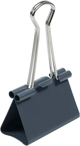 Vista 6 de Broches para Carpetas JAM PAPER - Grandes - 1 1/2 Pulgadas (41 mm) - Clips para Carpetas Grises - Paquete de 12