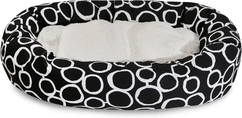 Vista 2 de Majestic Pet Cama de bagel Sherpa negro Fusion de 24