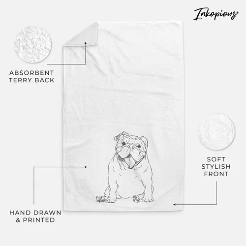 Vista 3 de Inkopious Bare Tank The English Bulldog - Toalla de mano decorativa