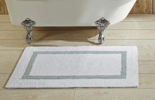 Vista 11 de Better Trends - Alfombra de baño 100% algodón reversible, altamente absorbente y lavable a máquina, suave, tapete de ducha para piso de baño