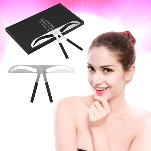 Vista 4 de Plantillas de cejas, kit de moldeador de cejas reutilizable para herramientas para mujeres, kit de plantillas de cejas de moda para principiantes