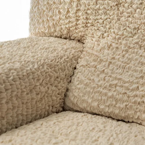 Vista 7 de PAULATO BY GA.I.CO. Funda elástica para sillón – Funda de sofá – Funda de sofá biplaza – Protector lavable de ajuste de forma de 1 pieza para Beige
