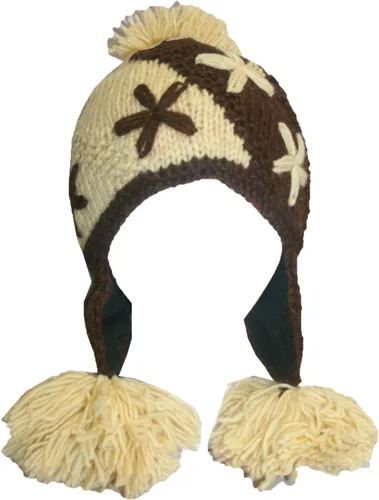Vista 2 de Agan Traders Gorro de punto grueso para mujer, con forro polar, cálido, grueso, con solapa para las orejas, para clima frío