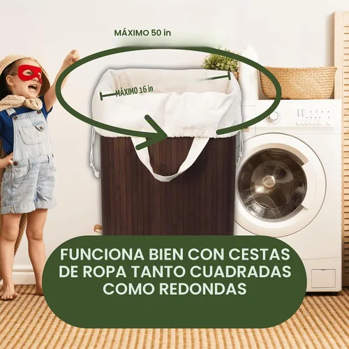 Vista 4 de Bolsas de lavandería para dormitorio universitario - Forro versátil y resistente para cesta de lavandería universitaria con cordón - Forro de cesta