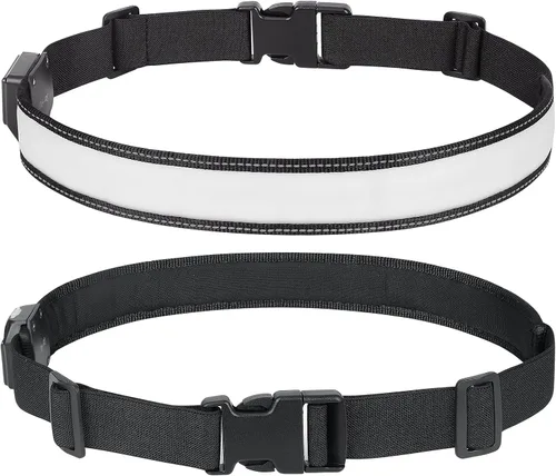 Vista 11 de BSEEN Cinturón LED para correr, cintura LED reflectante recargable por USB, cinturón de luz de seguridad intermitente para corredores, corredores