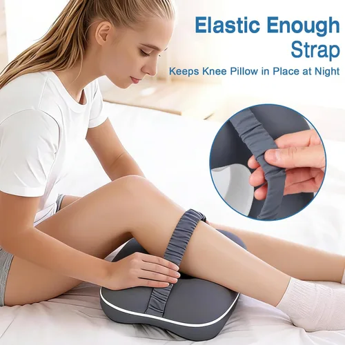 Vista 4 de SereneCloud Knee Pillow for Side Sleepers, Memory Foam Knee Pillow, Leg Pillows for Sciatica, Back, Hip, Knee & Ankle Pain Relief