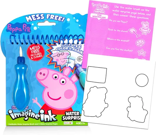 Vista 4 de Imagine Ink Juego de libros de pintura al agua para niños pequeños de 3 a 5 años ~ Paquete de 3 libros de pintura sin desorden con pinceles sorpresa
