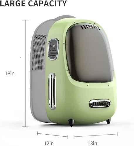Vista 8 de PETKIT Mochila transportadora para gatos con ventilador incorporado y luz, mochila burbuja para mascotas aprobada por aerolíneas para gatitos