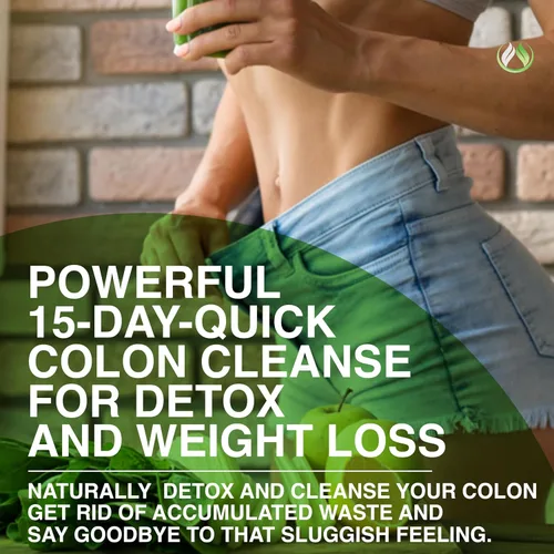 Vista 8 de Limpiador de colon Detox. Premium 15 días de acción rápida de desintoxicación píldoras de dieta, probióticos, fibra, laxantes naturales para aliviar