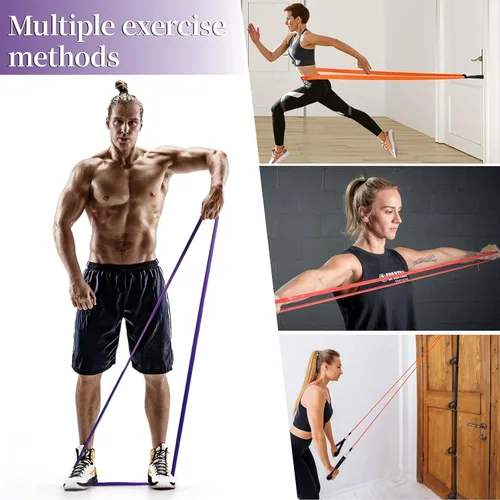Vista 6 de Bandas de resistencia para entrenamiento, bandas de asistencia para dominadas, bandas de entrenamiento de ejercicio para hombres y mujeres, bandas