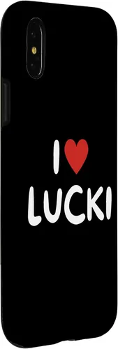 Vista 7 de Funda con corazón rojo para iPhone 16 I Love Lucki