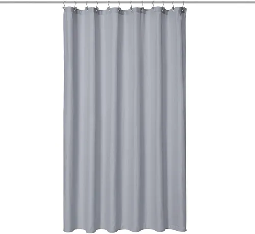 Vista 58 de N&Y Home Cortina o forro de tela para ducha, lavable a máquina, estrecho, negro, de 36 x 72 pulgadas Hotel Quality, Bottom Magnets, Washable