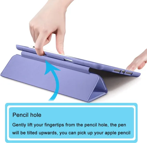 Vista 4 de Funda compatible con Apple iPad 9.7 2018 iPad 6ª generación/iPad de 5ª generación 2017 con soporte para lápices, funda protectora inteligente