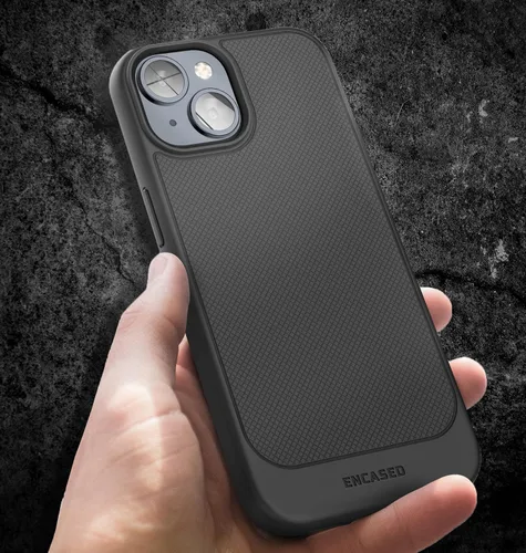 Vista 3 de ENCASED Funda delgada diseñada para iPhone 15 (2023), ultra delgada, flexible, para teléfono (negro mate)