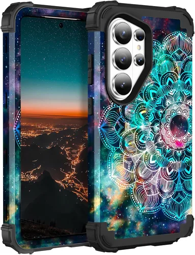 Vista 32 de Hocase Funda para Galaxy S20 FE 5G, Protección resistente a prueba de golpes, goma de silicona suave + parachoques de plástico duro, funda