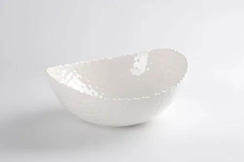 Vista 3 de Pampa Bay Cuenco ovalado pequeño de melamina inastillable, 5.25 x 4.75 pulgadas, tono blanco, sin BPA, apto para congelador y lavavajillas