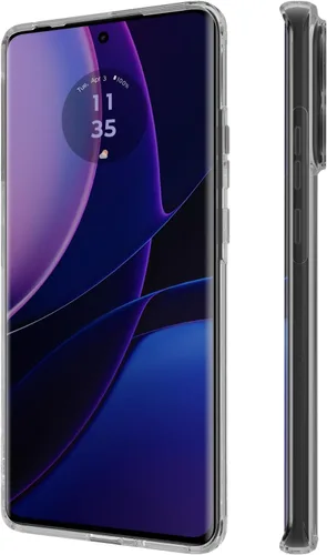 Vista 5 de Motorola Edge (2023) Funda protectora híbrida transparente - Ajuste de precisión, elegante funda para teléfono con absorción de golpes