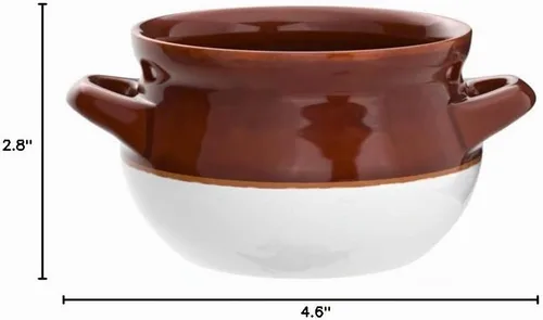 Vista 9 de Vumdua Tazones de Sopa de Cebolla Francesa con Asas, Cuencos de Cerámica para Servir Sopa de 16 Oz Crocks - Cuencos Aptos para Horno para Chile