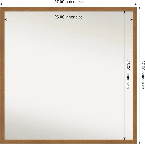 Vista 2 de Amanti Art Bathroom Mirror for Over Sink, Vanity Mirror, Wood Frame, Hangs Horizonally and Vertically, Bathroom Wall Decor, Non-Beveled Edge