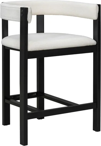 Vista 6 de Christopher Knight Home Rylan - Juego de 2 taburetes tapizados de tela moderna en forma de U para comedor, altura de encimera, taburete de madera