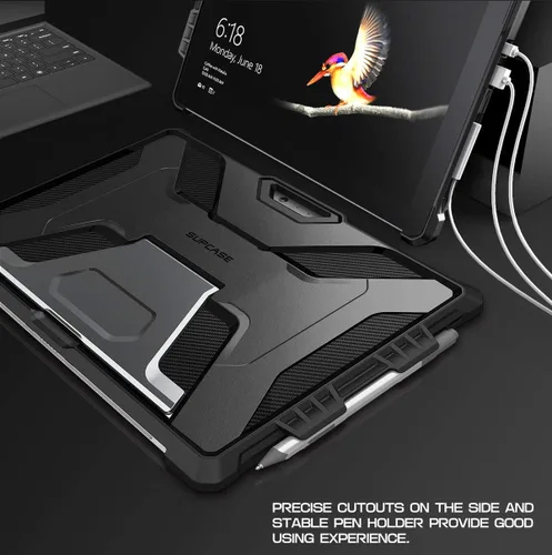 Vista 6 de SUPCASE Funda para Microsoft Surface Pro 7/6/5/4/LTE con soporte (Unicorn Beetle Pro), [soporte para bolígrafos] [protección de grado militar] funda