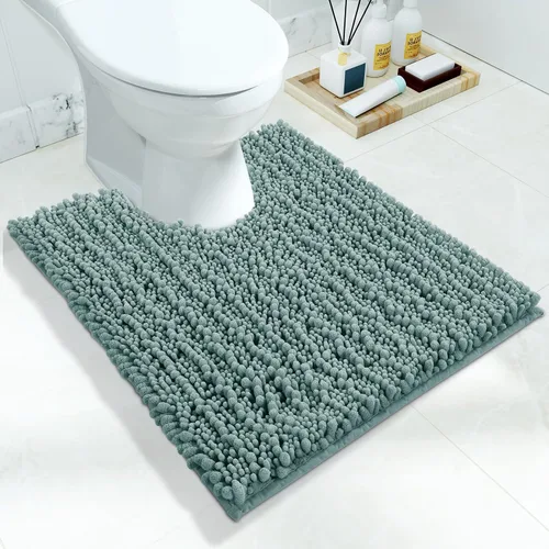 Vista 103 de Yimobra Alfombras de Baño Antideslizantes Lavables - Alfombra de Baño de Chenilla Ultra Suave Absorbente, Alfombra Peluda de Secado Rápido para Negro