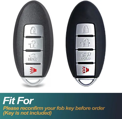 Vista 2 de FEYOUN - Funda de poliuretano termoplástico con 4 botones inteligentes para la llave a control remoto del automóvil; funda compatible