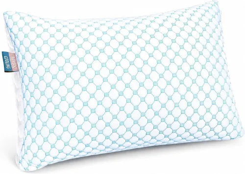 Vista 14 de Nestl Juego de 2 almohadas refrescantes para dormir, almohadas de espuma viscoelástica triturada de lujo tamaño estándar, juego de 2 almohadas