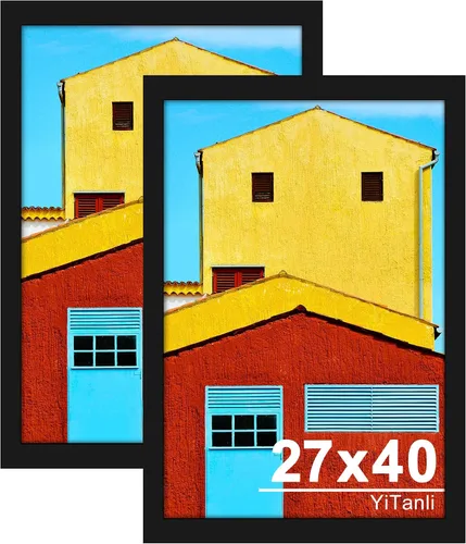 Vista 18 de Marco de 16 x 24 pulgadas, para pósters, imágenes e impresiones artísticas de 16 x 24 pulgadas, montaje en pared horizontal o vertical, marco negro