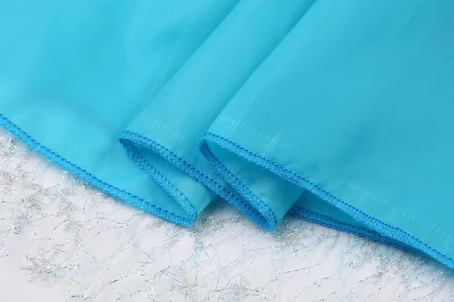 Vista 6 de IBQ Disfraz de Elsa de Frozen para niñas, ropa de princesa iluminada, para fiesta de cumpleaños, cosplay, con accesorios