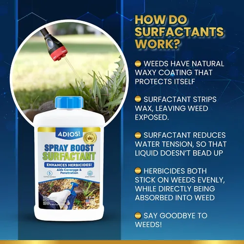Vista 5 de Adios! Spray Boost Surfactant para herbicidas – Hace 25 galones para rociar malezas y césped – Ayuda a usar menos producto y mejorar el rendimiento