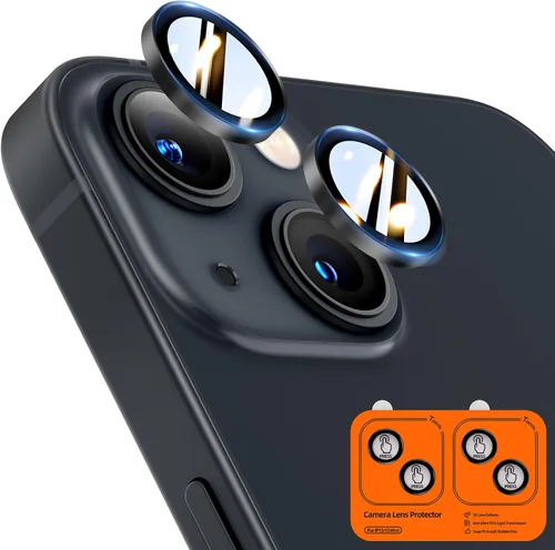 Vista 27 de TOCOL Protector de lente de cámara para iPhone 13 / iPhone 13 Mini vidrio templado HD individual resistente a los arañazos, accesorios compatibles