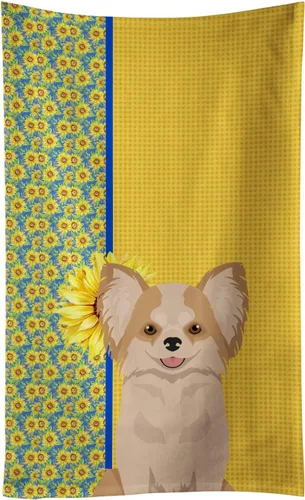 Vista 22 de Caroline's Treasures WDK5313KTWL - Toalla de cocina con diseño de girasoles de verano, color negro y tostado, Airedale Terrier, toalla de mano