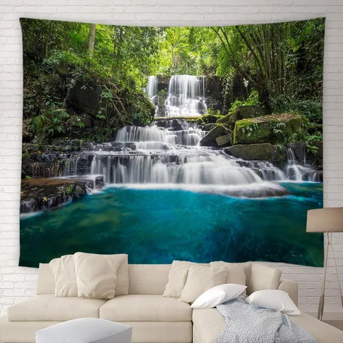 Vista 14 de Tapiz para estantería de gato, biblioteca mágica de fantasía, plantas florales bohemias, hippie para colgar en la pared, decoración artística